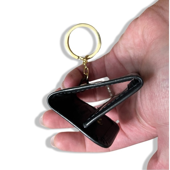 Very Rare HTF Vintage Coach Signature Photo Key Fob Bag Charm | Black | No. 5806 - Picture 10 of 16